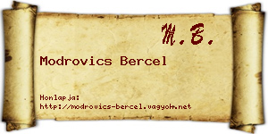 Modrovics Bercel névjegykártya